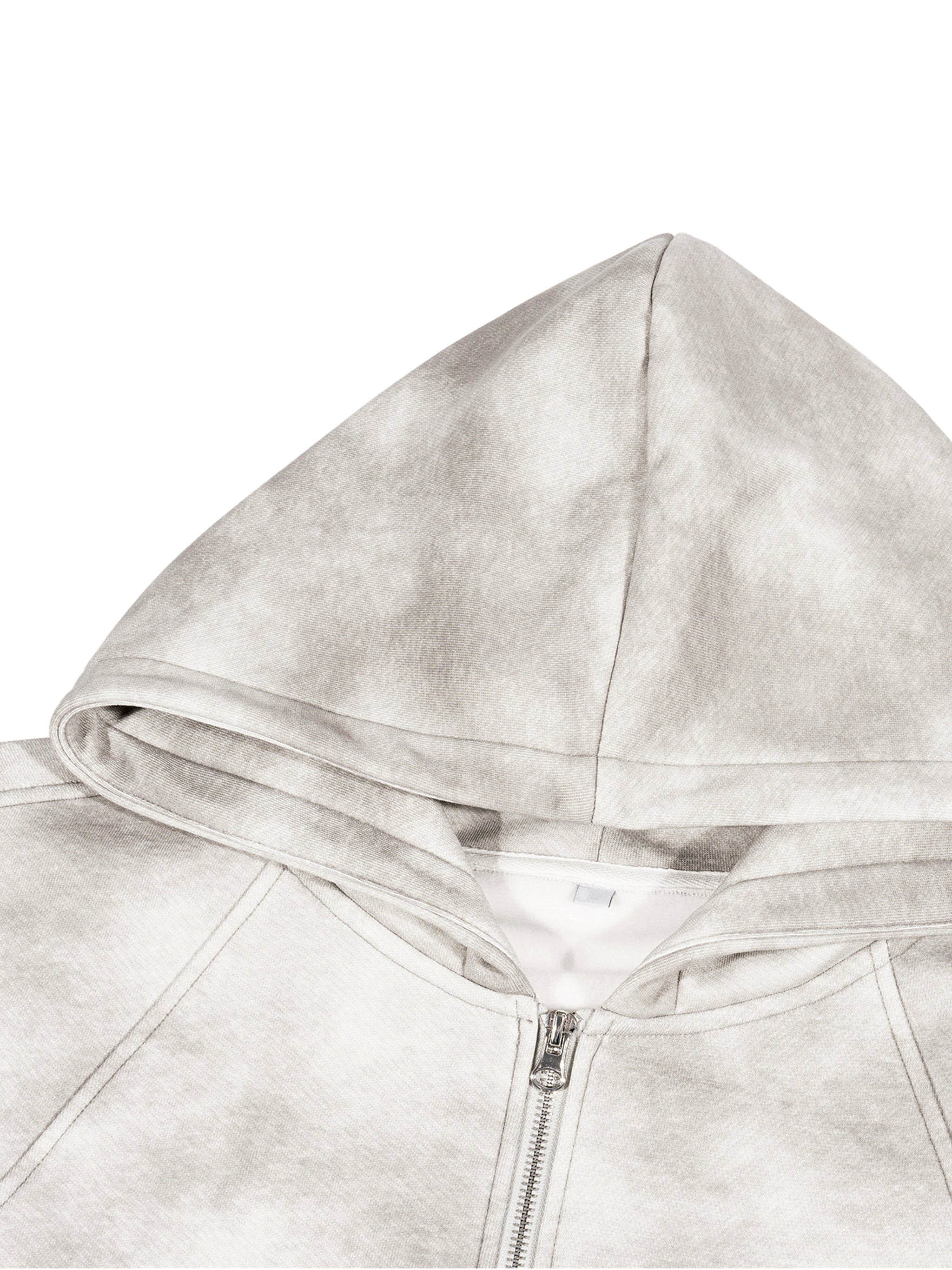 Stolo Clothing Co Birdies Dirty Washed Fleece Cropped Boxy Zip-Up  Hoodie