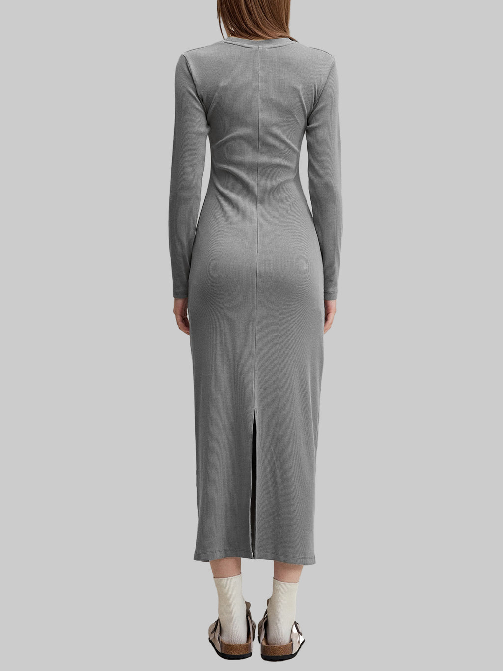 Stolo Clothing Co Essentials Dyed Washed Slit Maxi Dress