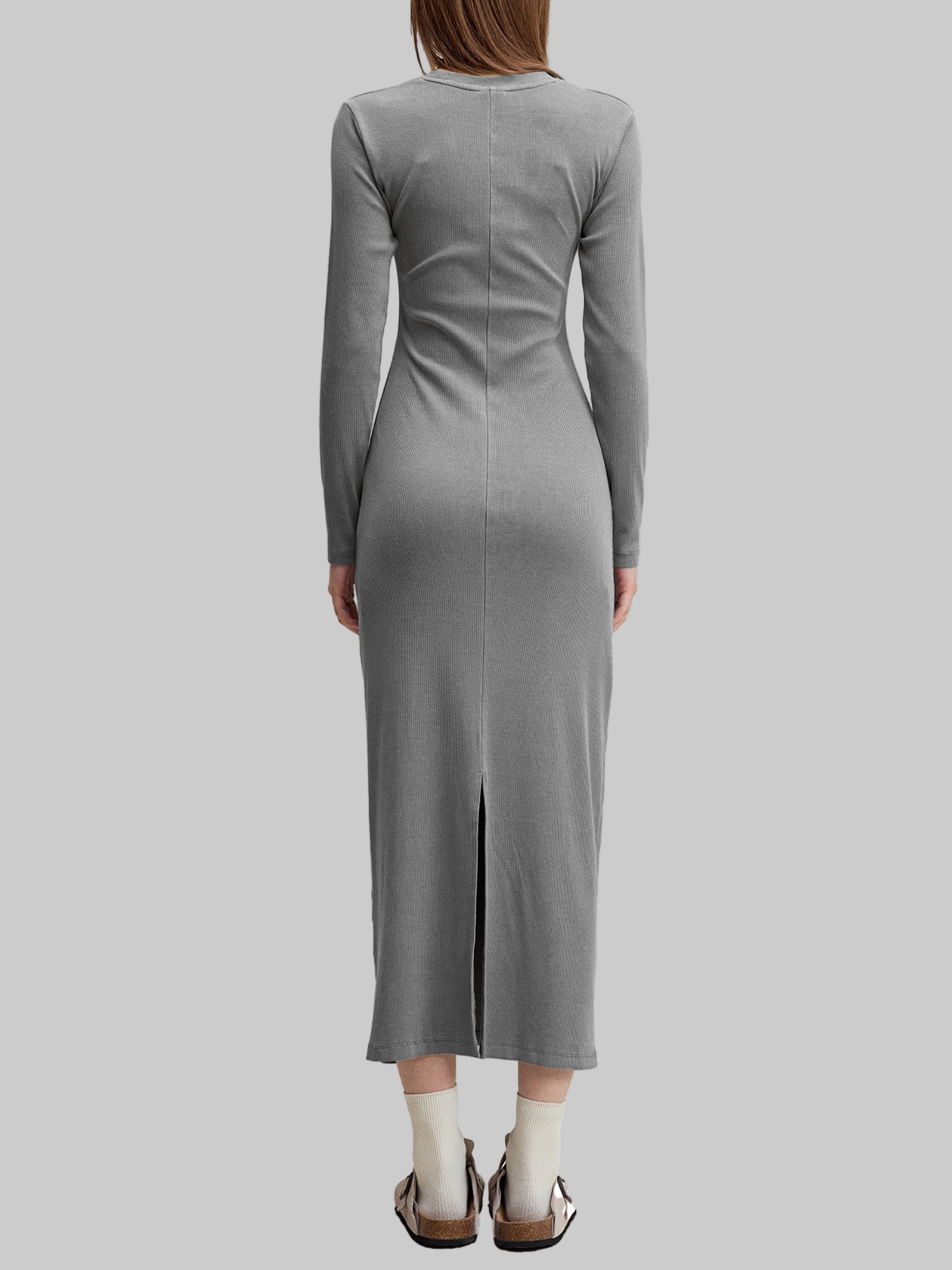 Stolo Clothing Co Essentials Dyed Washed Slit Maxi Dress