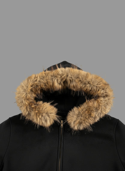 Stolo Clothing Co STARCHILD Sun Faded Boxy Detachable Fur Hoodie