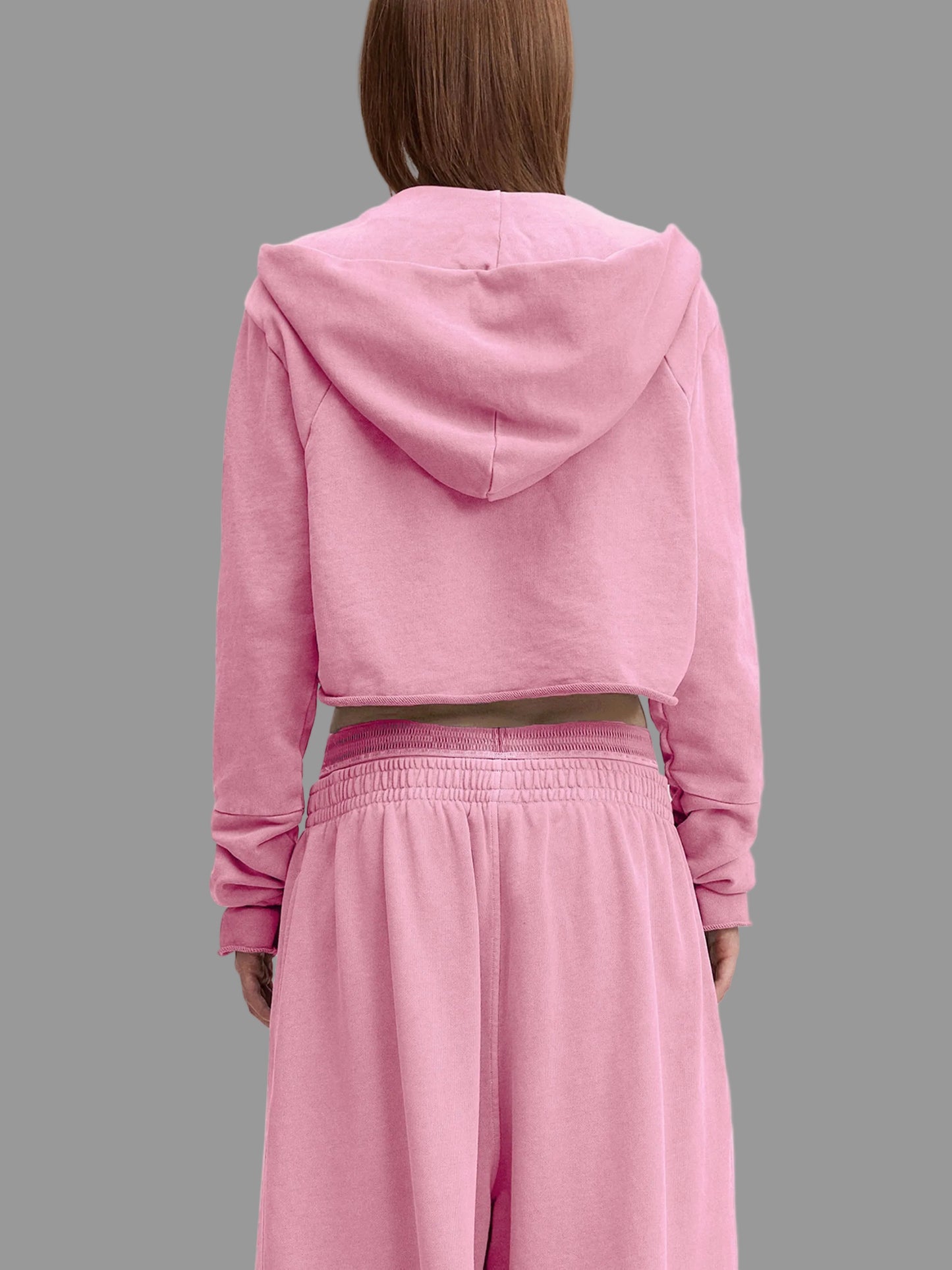 Stolo Clothing Co STARCHILD Open Chest Cropped Vintage Washed Raw Edge Hoodie