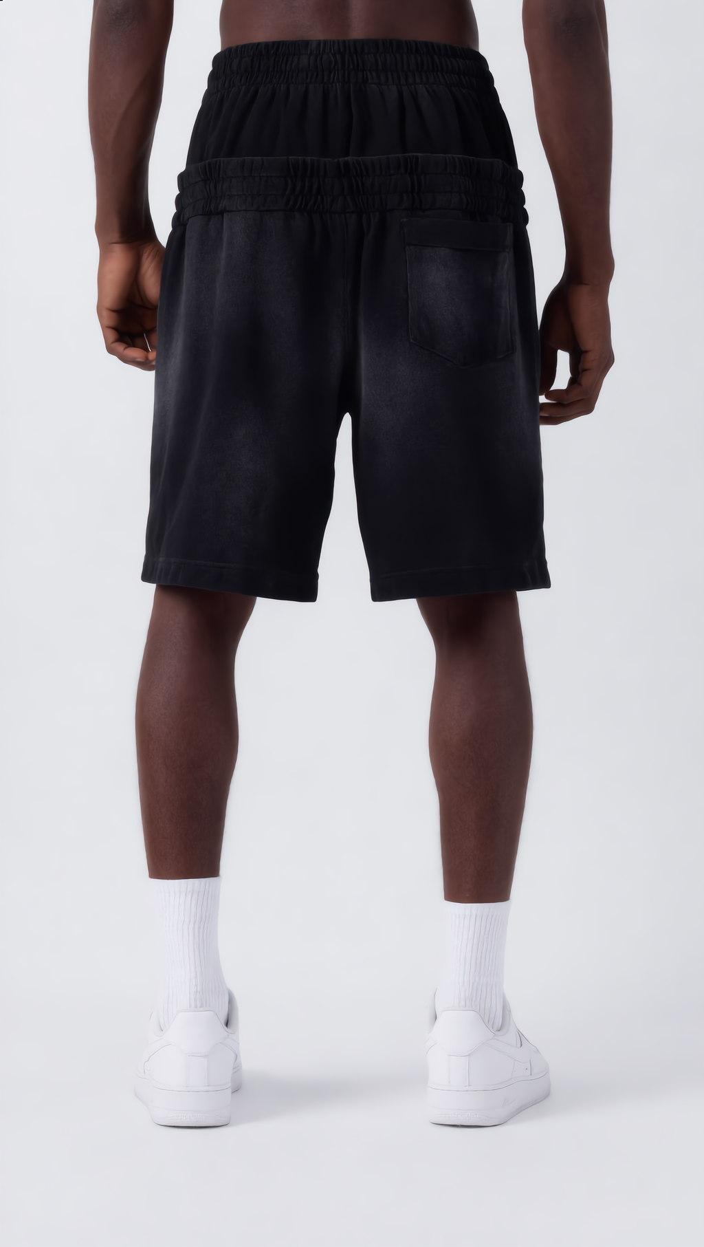 Stolo Clothing Co STARCHILD Sun Faded Cotton Slub Double Waistband Shorts (320GSM)
