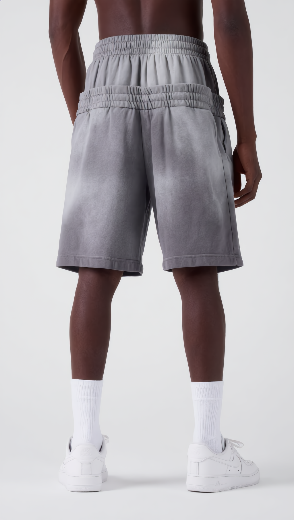 Stolo Clothing Co STARCHILD Sun Faded Cotton Slub Double Waistband Shorts (320GSM)