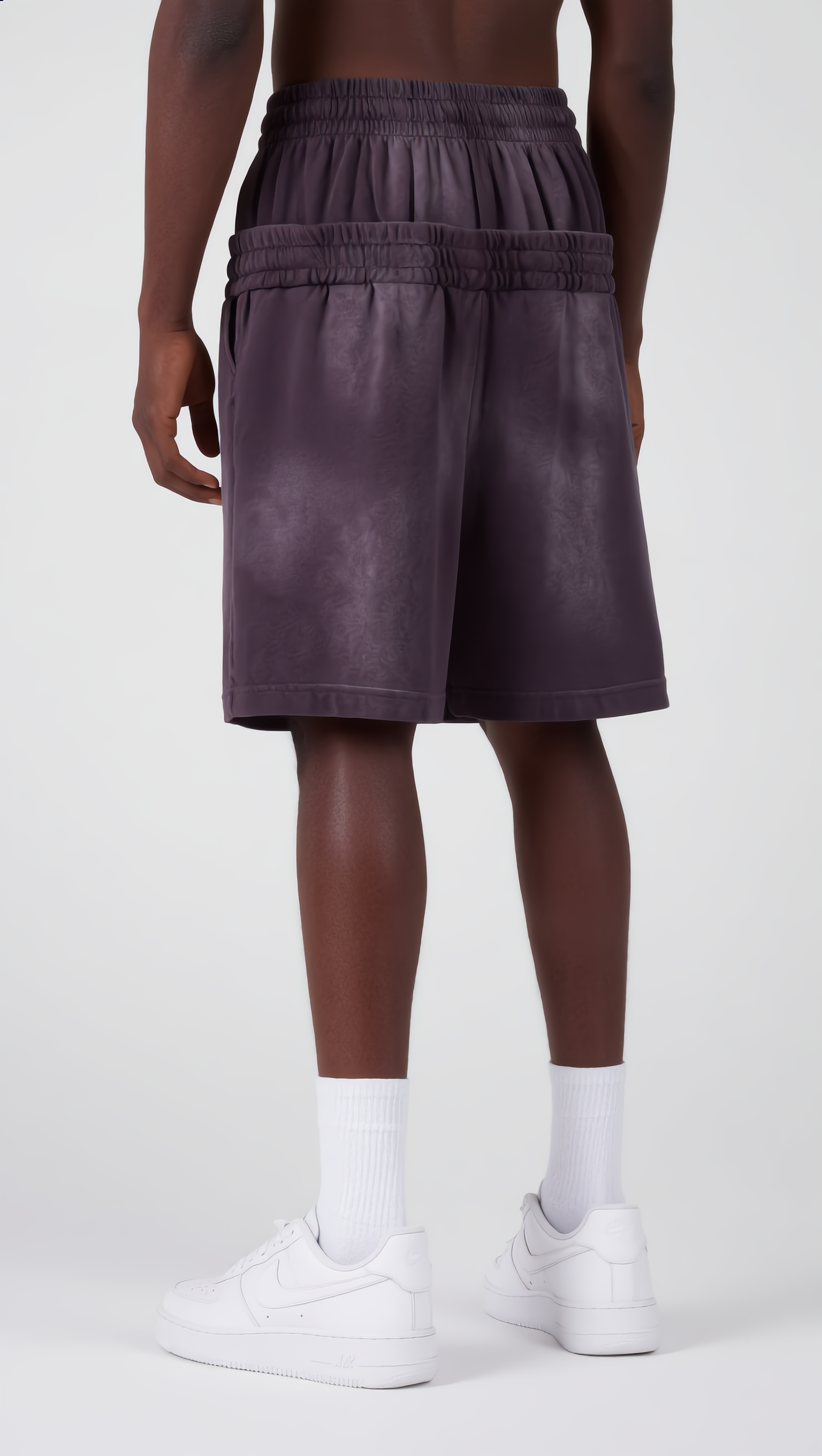 Stolo Clothing Co STARCHILD Sun Faded Cotton Slub Double Waistband Shorts (320GSM)