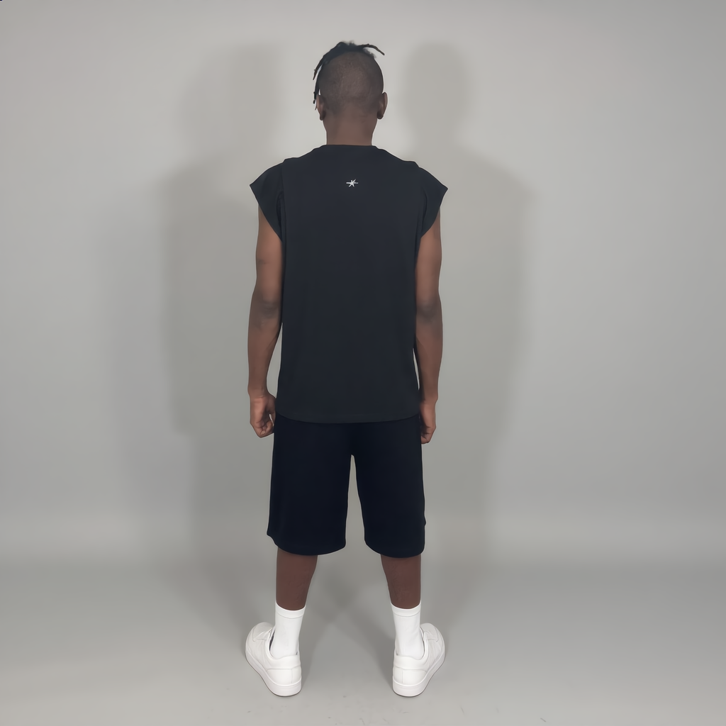 Stolo Clothing Co LOGO Spliced Panel Tank Top Tee