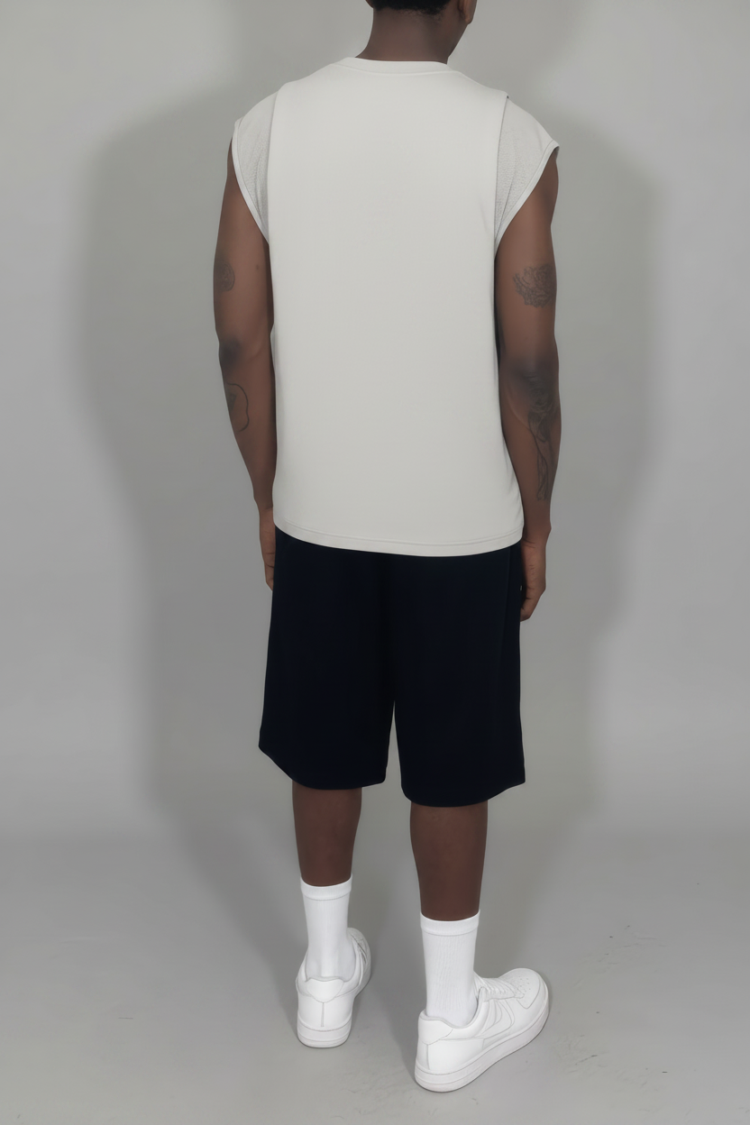 Stolo Clothing Co LOGO Spliced Panel Tank Top Tee