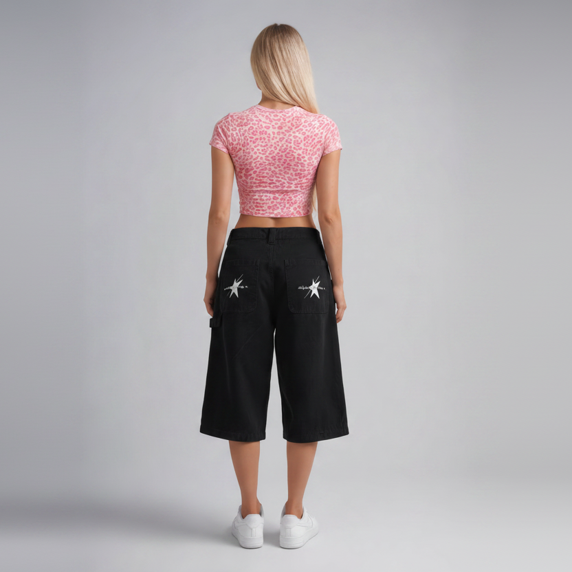 Stolo Clothing Co REBORN Leopard Print Fitted Crop Tee