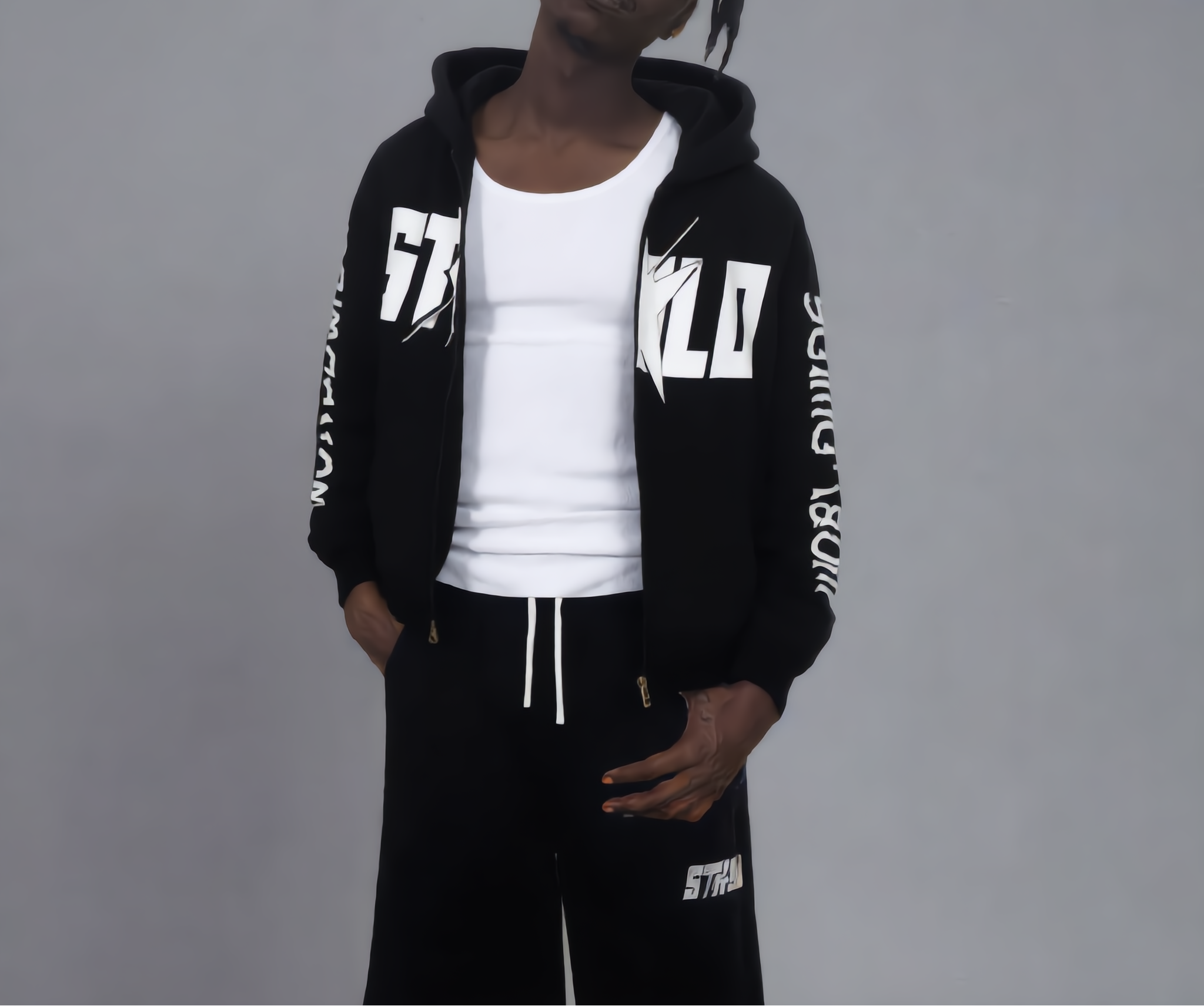 Stolo Clothing Co STARCHILD X WORLDWIDE Heavyweight Boxy Double Zip Fleece Zip-Up Hoodie (380GSM)