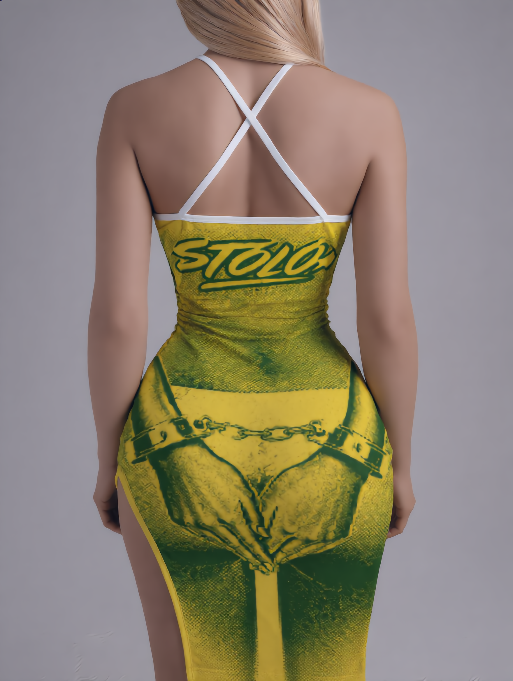 Stolo Clothing Co CUFFS Hip Hugging Back Cross Cami Dress