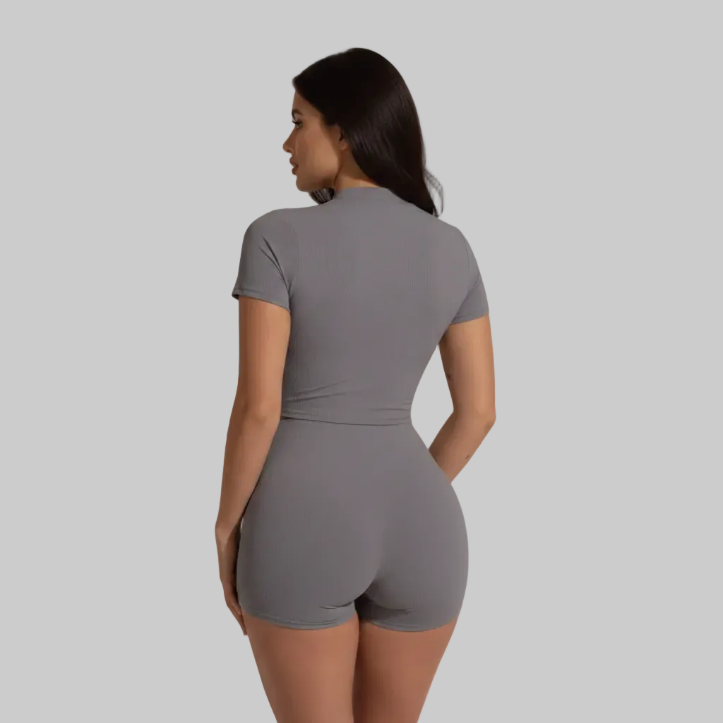 Stolo Clothing Co REBORN Quarter-Zip Short Sleeve Romper
