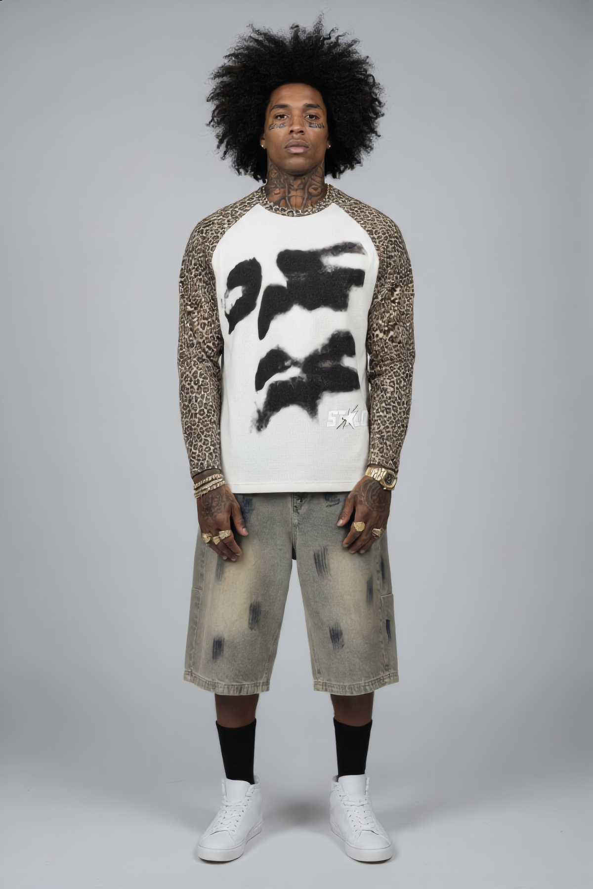 Stolo Clothing Co THE MASK Leopard Sleeve Tee