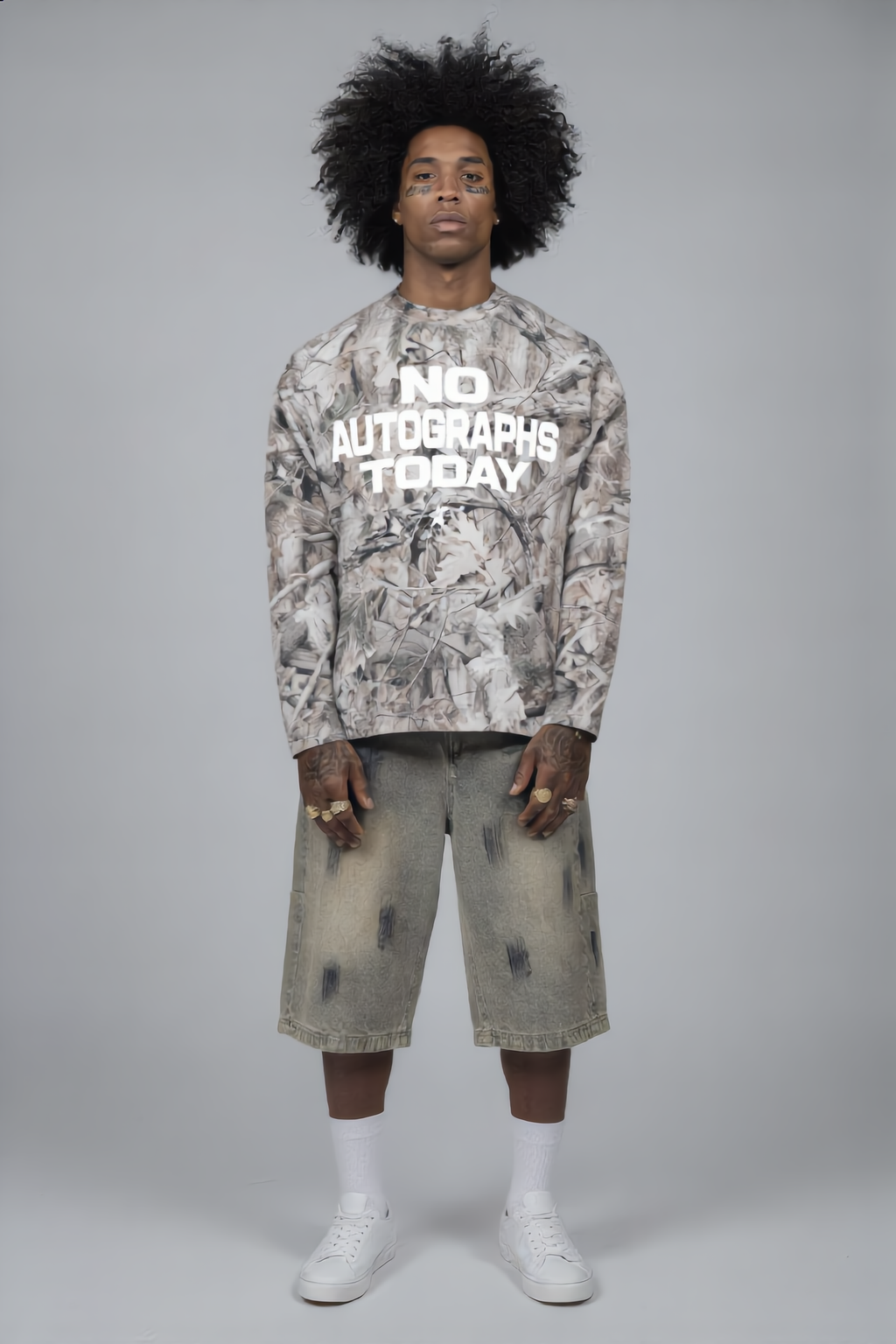 Stolo Clothing Co No Autographs Today Tree Print Camo Waffle Tee