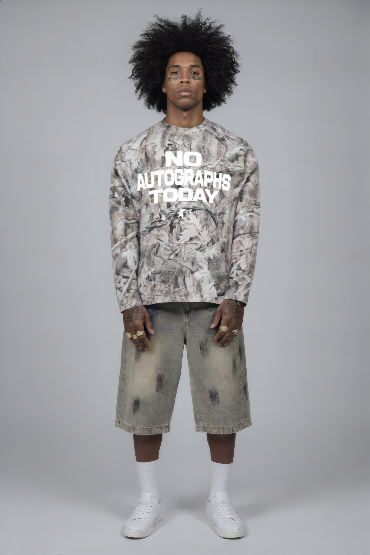 Stolo Clothing Co No Autographs Today Tree Print Camo Waffle Tee