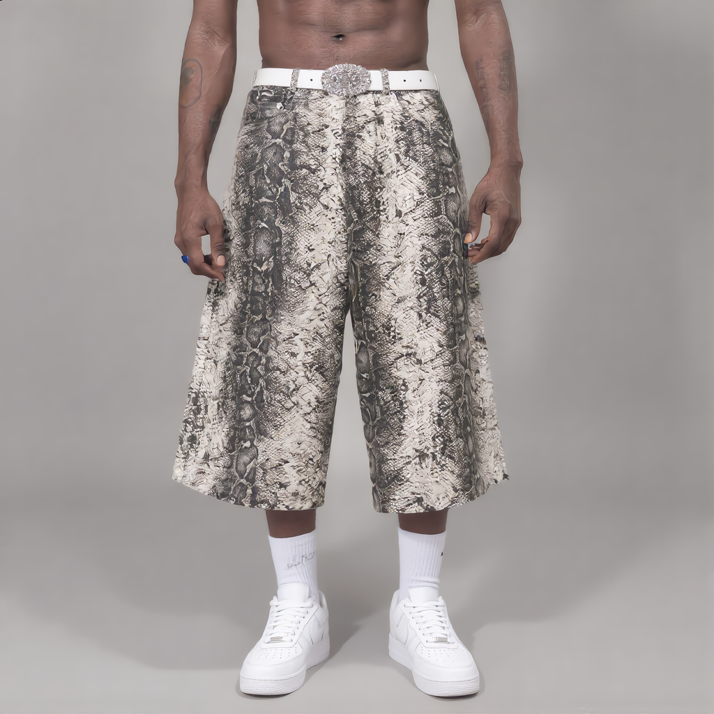Stolo Clothing Co REBORN Snake Print Jorts