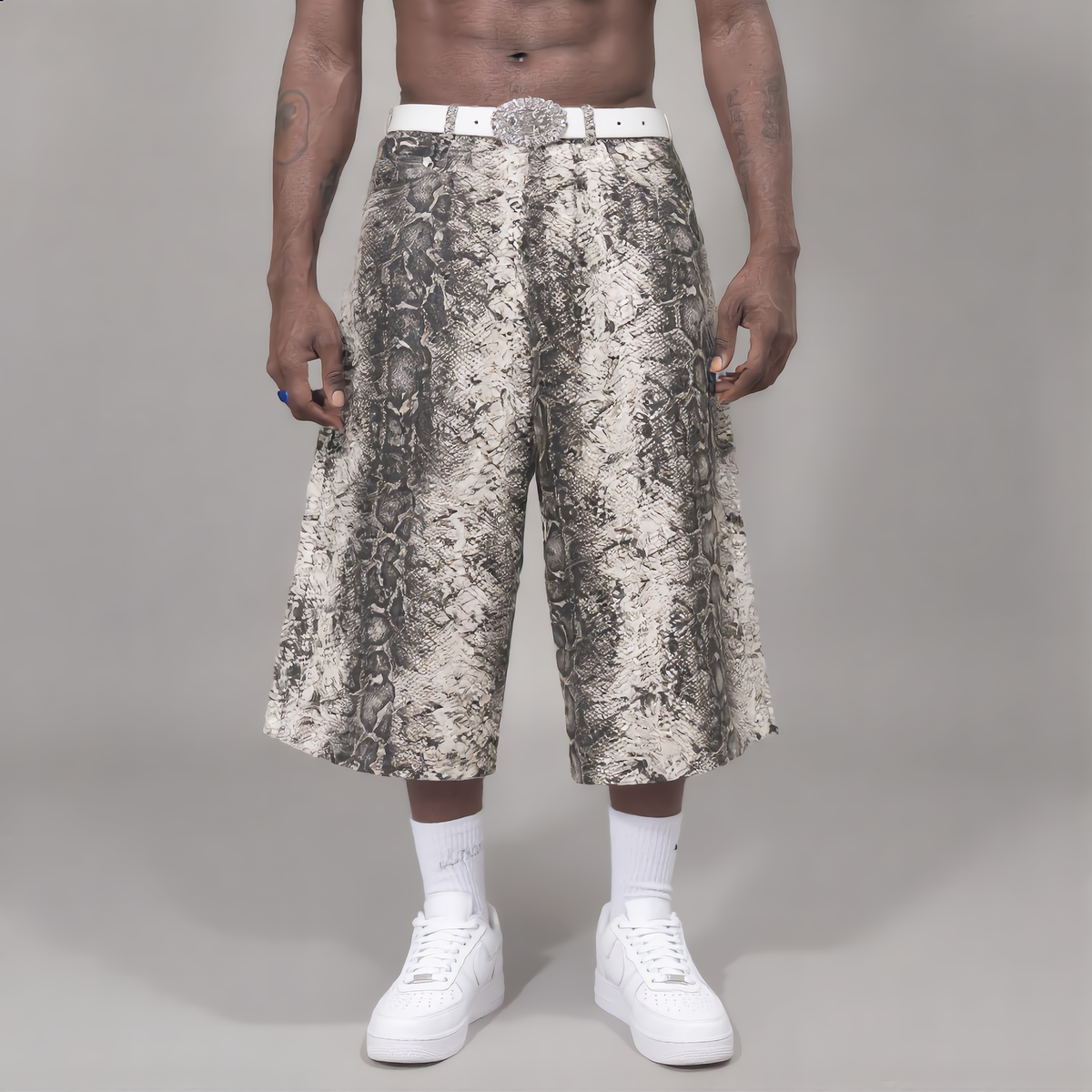 Stolo Clothing Co REBORN Snake Print Jorts