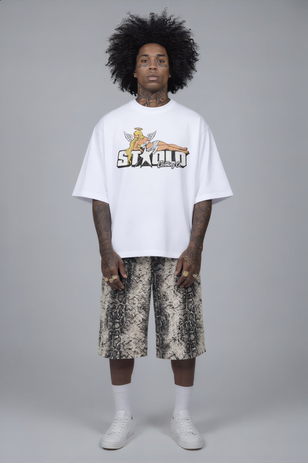 Stolo Clothing Co REBORN Snake Print Jorts