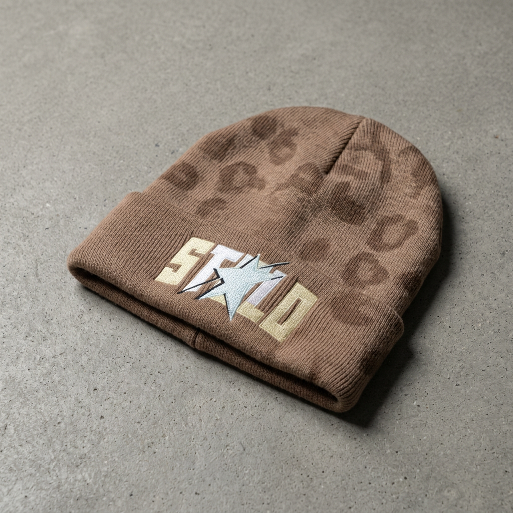 Leopard beanie floor visual