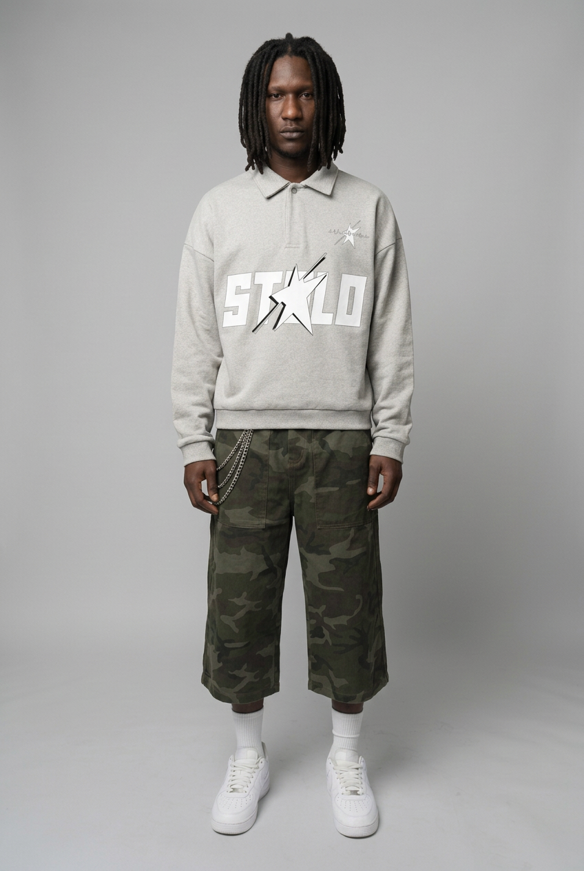 Light-grey polo front