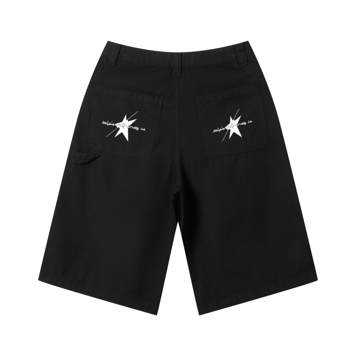 310GSM Heavyweight Cotton Enzyme Washed Distressed Workwear Pants Black