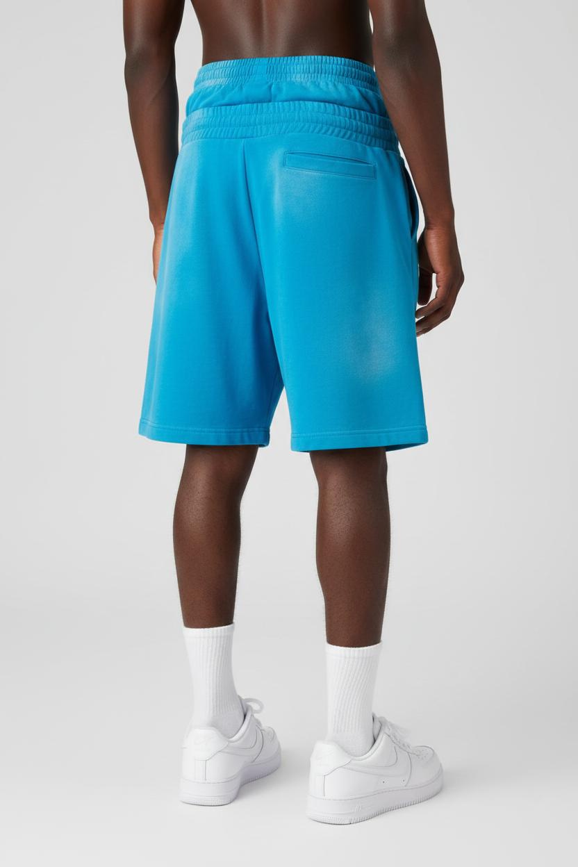 Stolo Clothing Co STARCHILD Sun Faded Cotton Slub Double Waistband Shorts (320GSM)