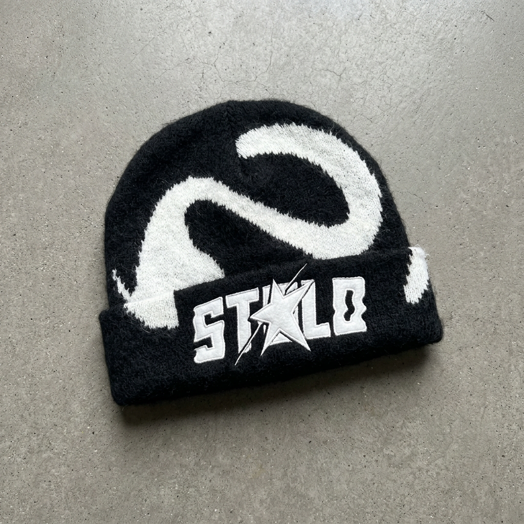 Mohair beanie floor visual