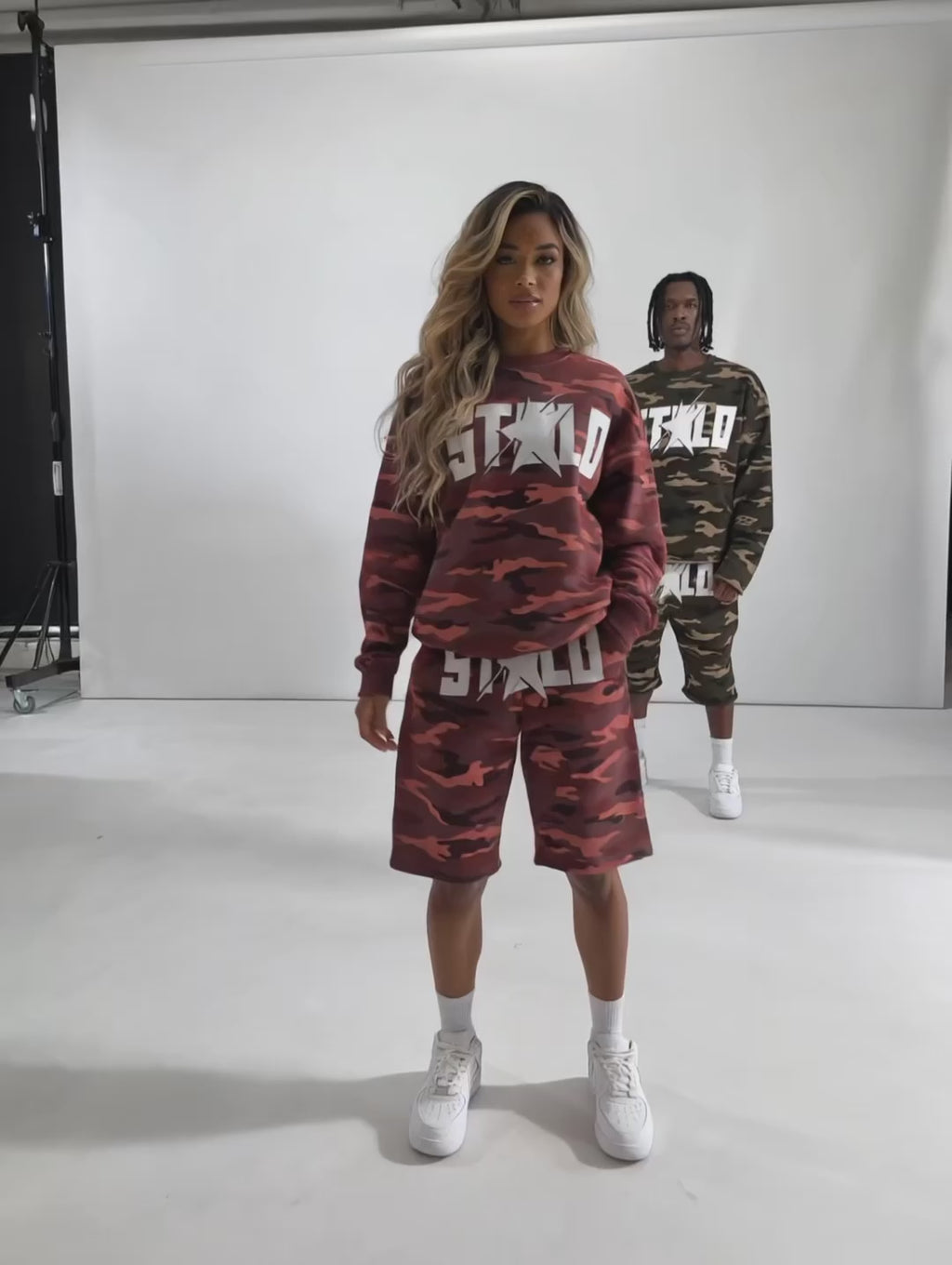 Stolo Clothing Co STARCHILD ARMY CAMO French Terry Heavyweight Shorts (420 GSM)