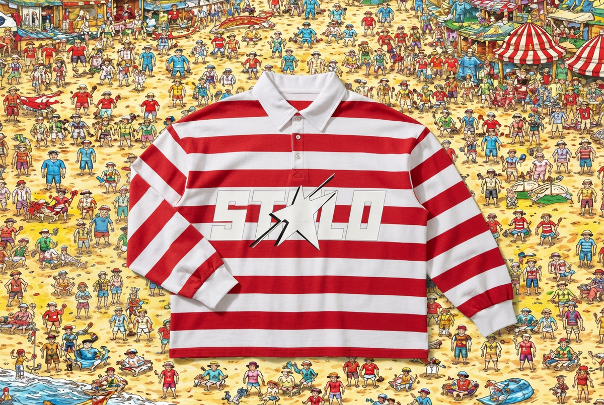 Realistic Where’s Waldo illustrated-background floor-lay