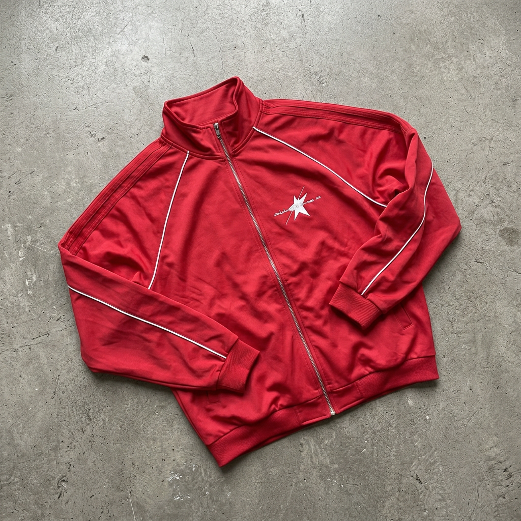Red REBORN track jacket floor preview