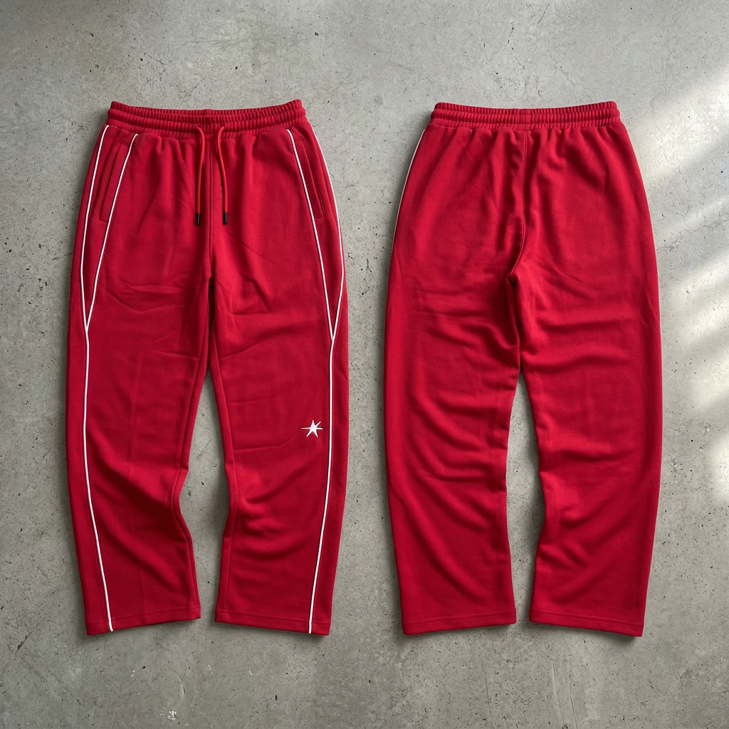 Reflection track pants floor visual