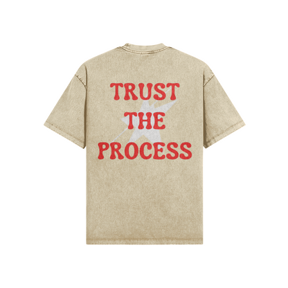 Stolo Clothing Co AstroKnot X Trust The Process Unisex Oversized Snow Wash Tee