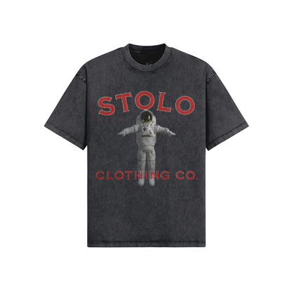 Stolo Clothing Co AstroKnot X Trust The Process Unisex Oversized Snow Wash Tee