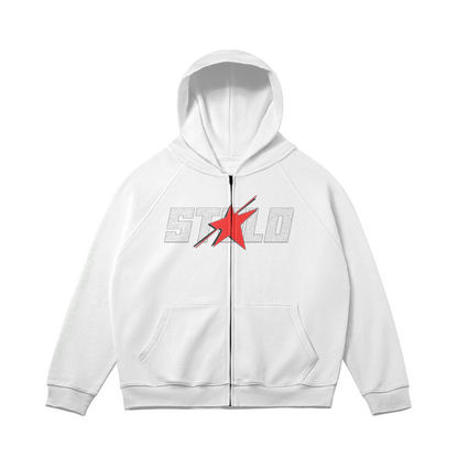 Stolo Clothing Co Red Stolo World Wide Fleece-Lined Zip Up