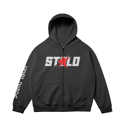 Stolo Clothing Co Red Stolo World Wide Fleece-Lined Zip Up