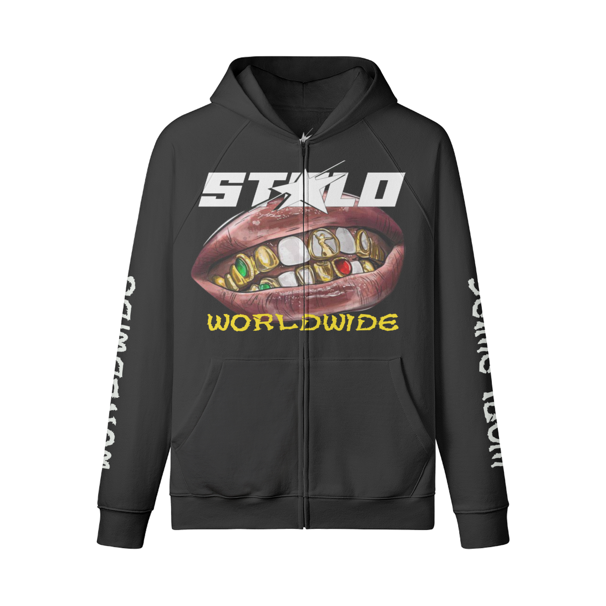 Stolo Clothing Co Smile Fleece Lined Zip Up Hoodie