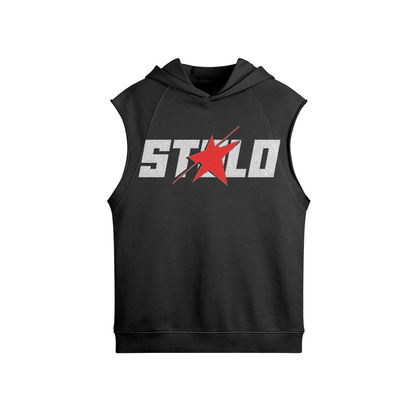 Stolo Clothing Co Starchild Red Sleeveless Hoodie