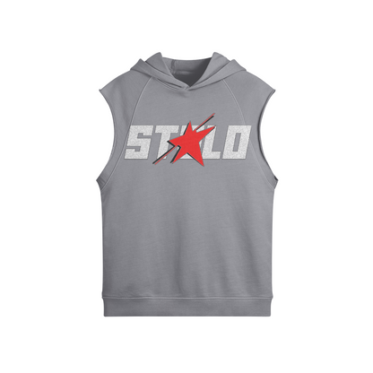 Stolo Clothing Co Starchild Red Sleeveless Hoodie