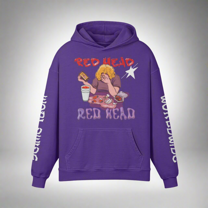 Stolo Clothing Co Red Head X World Wide Super Heavyweight Oversized Retro Hoodie