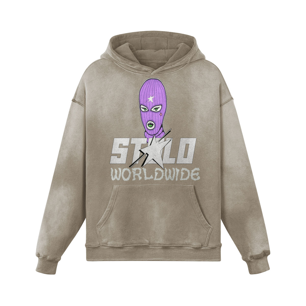 Stolo Clothing Co SKI FEVER X WORLDWIDE Washed Effect Hoodie