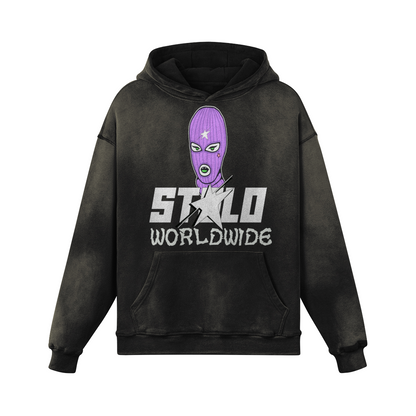 Stolo Clothing Co SKI FEVER X WORLDWIDE Washed Effect Hoodie