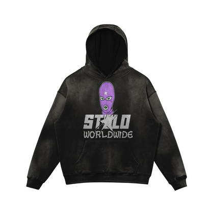 Stolo Clothing Co SKI FEVER X WORLDWIDE Washed Effect Hoodie