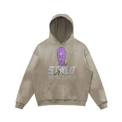 Stolo Clothing Co SKI FEVER X WORLDWIDE Washed Effect Hoodie