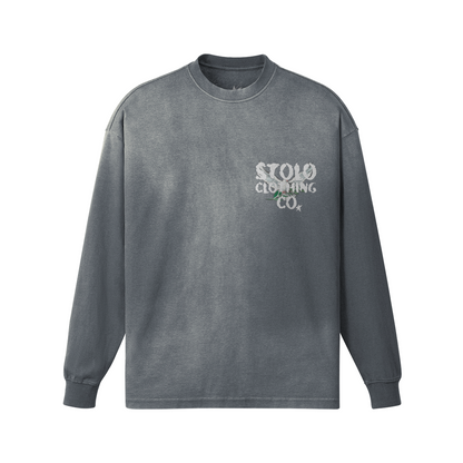 Limited Edition Stolo Clothing Co Birdies Minimalistic Sun Faded Long Sleeve Tee